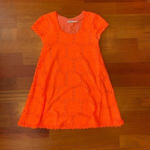 XS neon orange dress